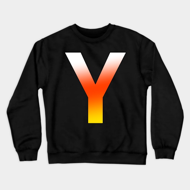 Fire Letter Y Crewneck Sweatshirt by JennaBunnies